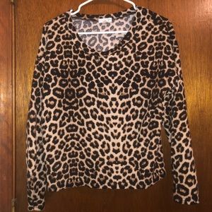 Cheetah print sweater.